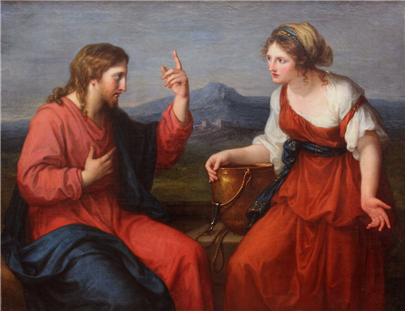 ▲사마리아 우물가의 여인과 동등하게 대화하는 예수